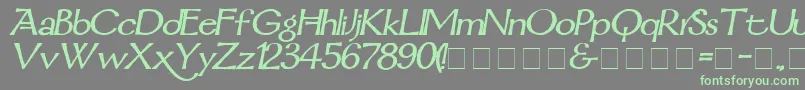 MordredDemiBoldItalic Font – Green Fonts on Gray Background