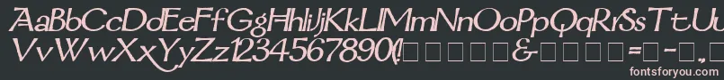 MordredDemiBoldItalic Font – Pink Fonts on Black Background