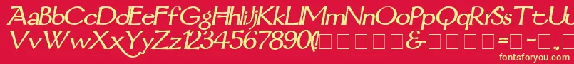 MordredDemiBoldItalic Font – Yellow Fonts on Red Background