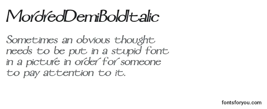 MordredDemiBoldItalic-fontti