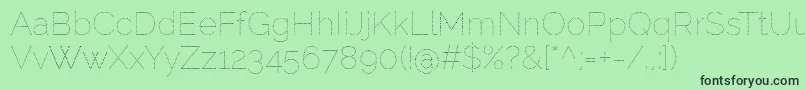 RalewaydotsRegular Font – Black Fonts on Green Background