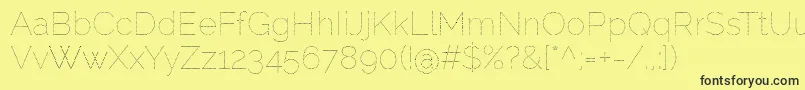 RalewaydotsRegular Font – Black Fonts on Yellow Background