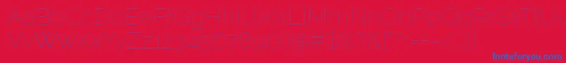 RalewaydotsRegular Font – Blue Fonts on Red Background