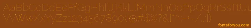 RalewaydotsRegular Font – Orange Fonts on Brown Background