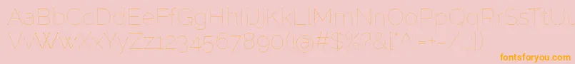 RalewaydotsRegular Font – Orange Fonts on Pink Background