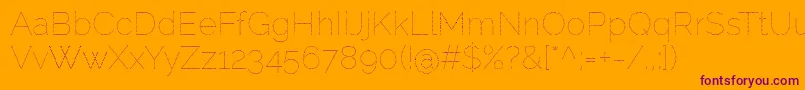 RalewaydotsRegular Font – Purple Fonts on Orange Background