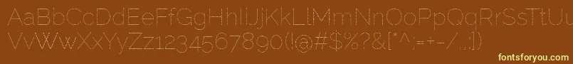 RalewaydotsRegular Font – Yellow Fonts on Brown Background