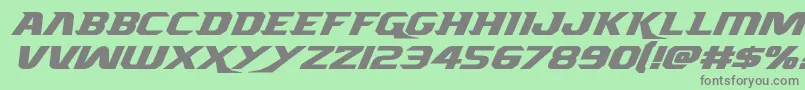 Borgsquadexpandital Font – Gray Fonts on Green Background