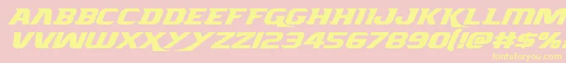 Borgsquadexpandital Font – Yellow Fonts on Pink Background