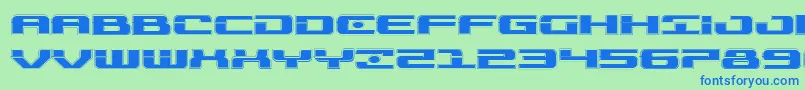 Weitere Informationen zur Troopersacadexpand-Schriftart Troopersacadexpand-Schriftart – Blaue Schriften auf grünem Hintergrund