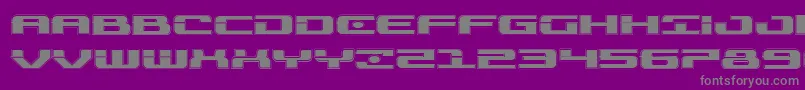 フォントTroopersacadexpand – 紫の背景に灰色の文字