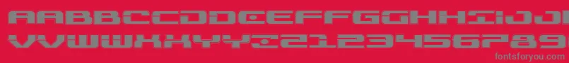 フォントTroopersacadexpand – 赤い背景に灰色の文字