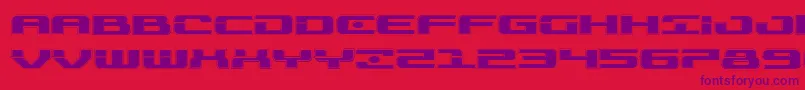 Troopersacadexpand Font – Purple Fonts on Red Background