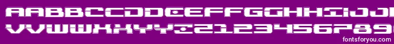 Troopersacadexpand-Schriftart – Weiße Schriften auf violettem Hintergrund