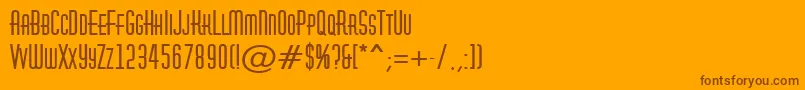 HuxleycapsBold Font – Brown Fonts on Orange Background