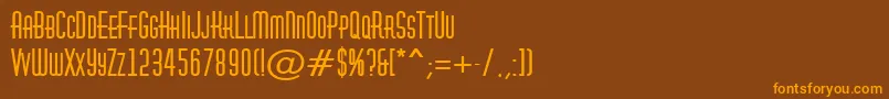 HuxleycapsBold Font – Orange Fonts on Brown Background