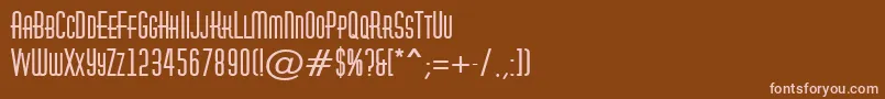 Police HuxleycapsBold – polices roses sur fond brun