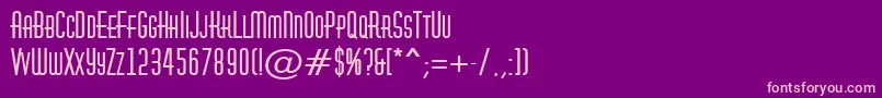 HuxleycapsBold Font – Pink Fonts on Purple Background