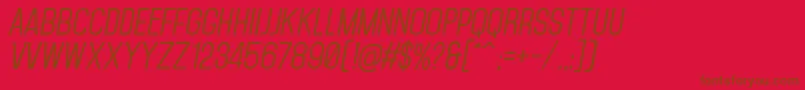 MohaveItalics Font – Brown Fonts on Red Background