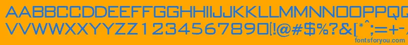 BankgothicRegularDb Font – Blue Fonts on Orange Background