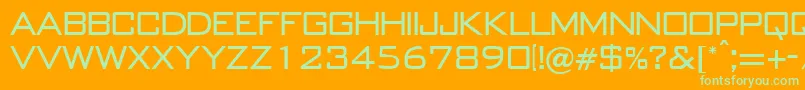 BankgothicRegularDb Font – Green Fonts on Orange Background