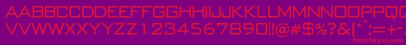 BankgothicRegularDb Font – Red Fonts on Purple Background