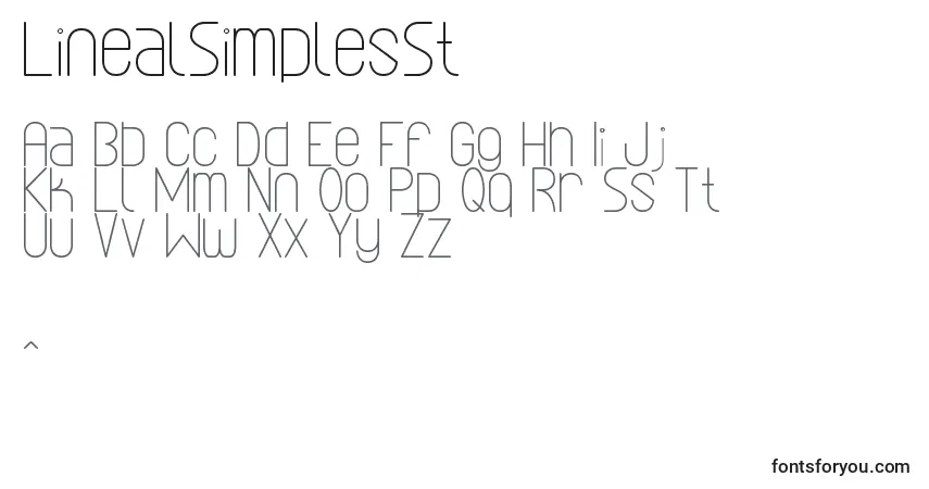 Шрифт LinealSimplesSt – алфавит, цифры, специальные символы