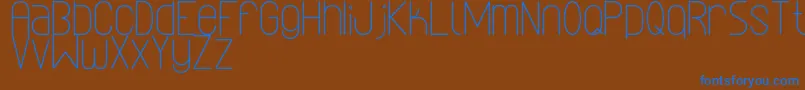 LinealSimplesSt Font – Blue Fonts on Brown Background