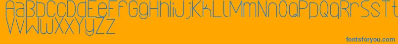 LinealSimplesSt Font – Blue Fonts on Orange Background