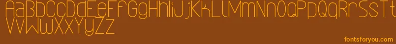 LinealSimplesSt Font – Orange Fonts on Brown Background