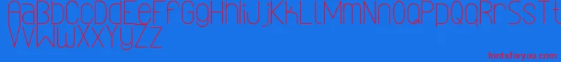 LinealSimplesSt Font – Red Fonts on Blue Background