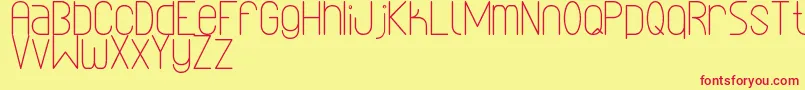 LinealSimplesSt Font – Red Fonts on Yellow Background