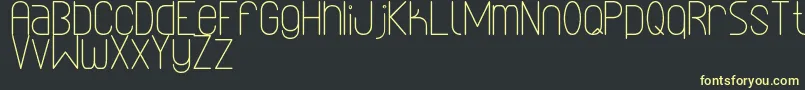 LinealSimplesSt Font – Yellow Fonts on Black Background