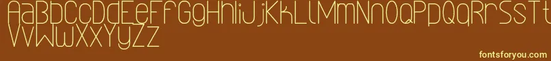 LinealSimplesSt Font – Yellow Fonts on Brown Background