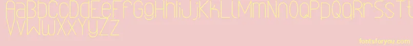 LinealSimplesSt Font – Yellow Fonts on Pink Background
