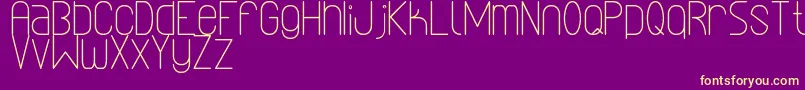 LinealSimplesSt Font – Yellow Fonts on Purple Background