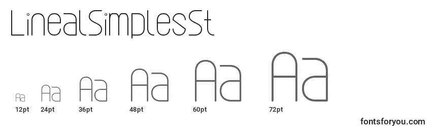 LinealSimplesSt Font Sizes