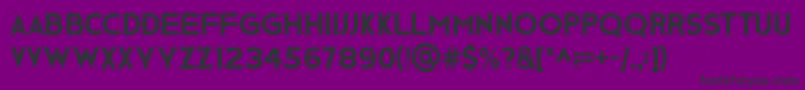 GeBody-Schriftart – Schwarze Schriften auf violettem Hintergrund