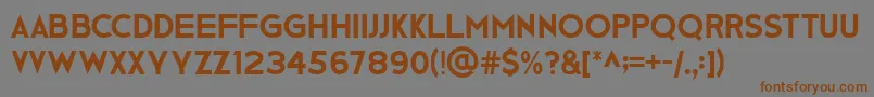 GeBody Font – Brown Fonts on Gray Background