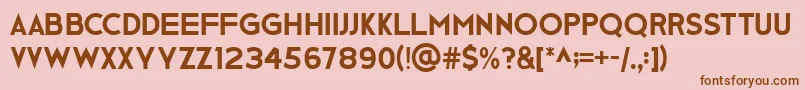 GeBody Font – Brown Fonts on Pink Background