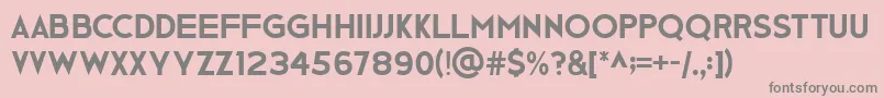 Шрифт GeBody – серые шрифты на розовом фоне