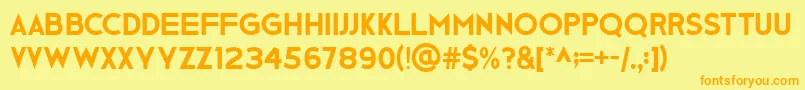 GeBody Font – Orange Fonts on Yellow Background