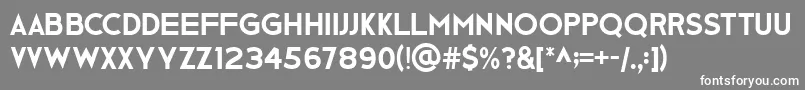 GeBody Font – White Fonts on Gray Background