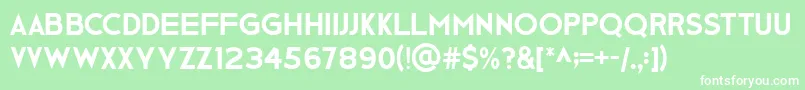 GeBody Font – White Fonts on Green Background