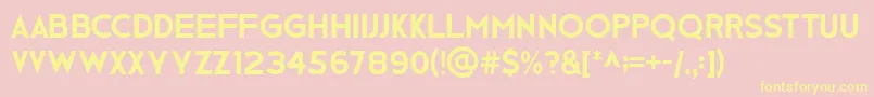 fuente GeBody – Fuentes Amarillas Sobre Fondo Rosa