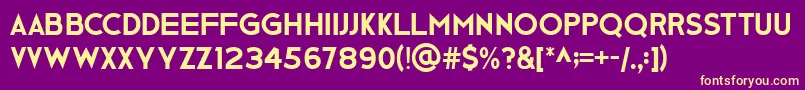 Шрифт GeBody – жёлтые шрифты на фиолетовом фоне