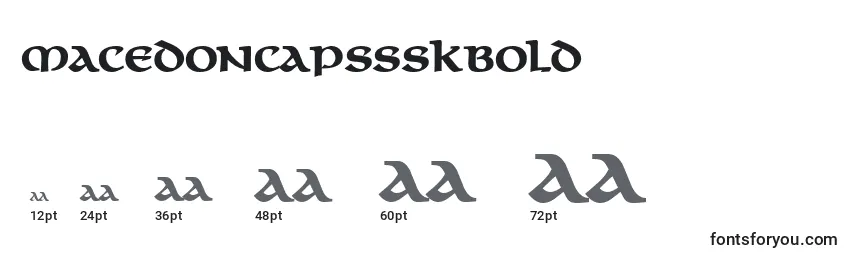 Größen der Schriftart MacedoncapssskBold