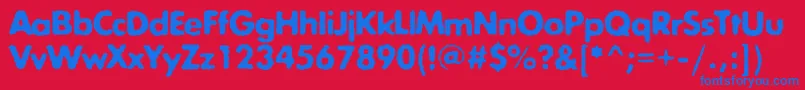 Exposureroughtwoc Font – Blue Fonts on Red Background