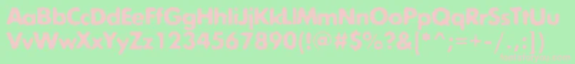 Exposureroughtwoc Font – Pink Fonts on Green Background