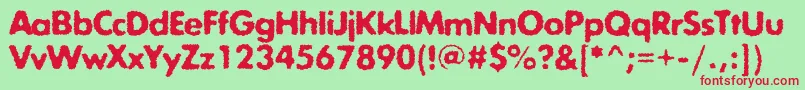 Exposureroughtwoc Font – Red Fonts on Green Background